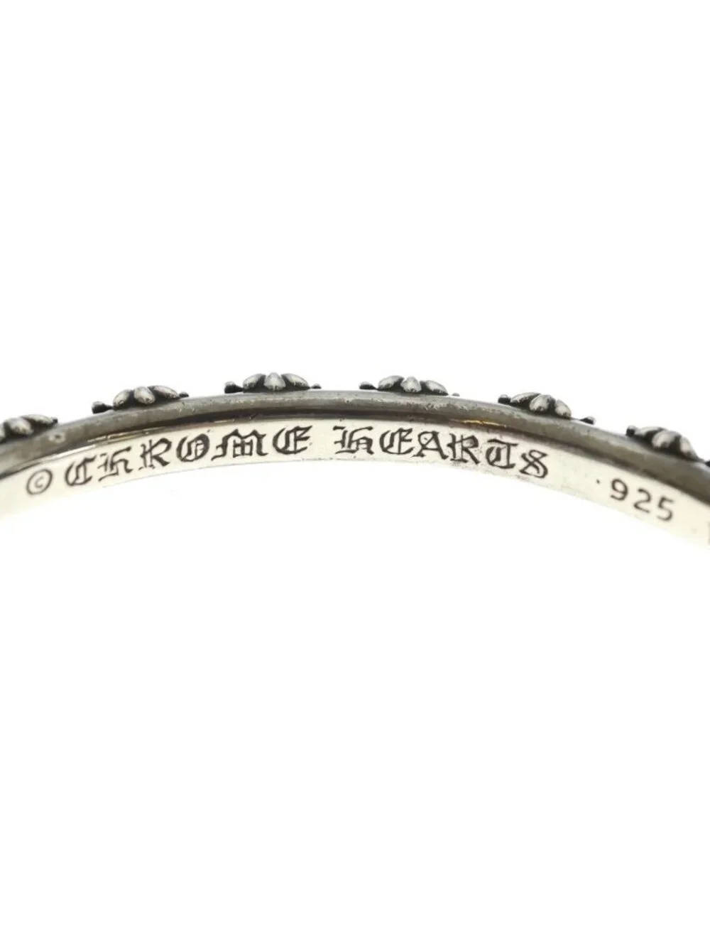 Chrome Hearts Bangle Cross Band Bracelet Silver